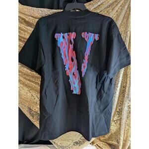 VLONE Screwhead Skull T-Shirt Black Blue Red Flame V Logo Tee New Deadstock XL